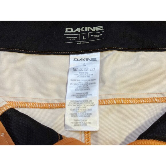 Dakine Shorts Men's Size L Large Orange Hoof Print Active Hiking Shorts - Picture 3 of 5